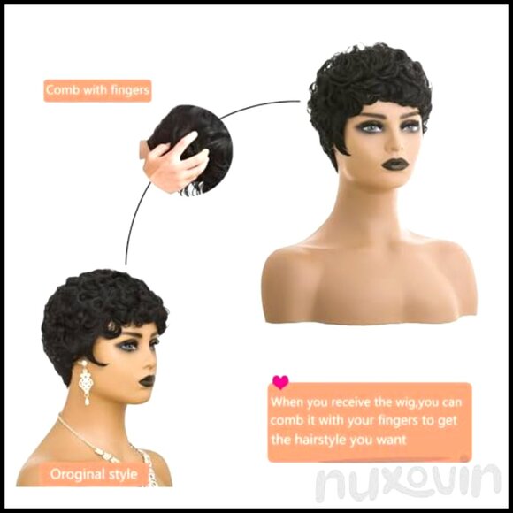 Short Pixie Cut Human Hair Wig Glueless Lightweight Breathable Tangle Free main image 4
